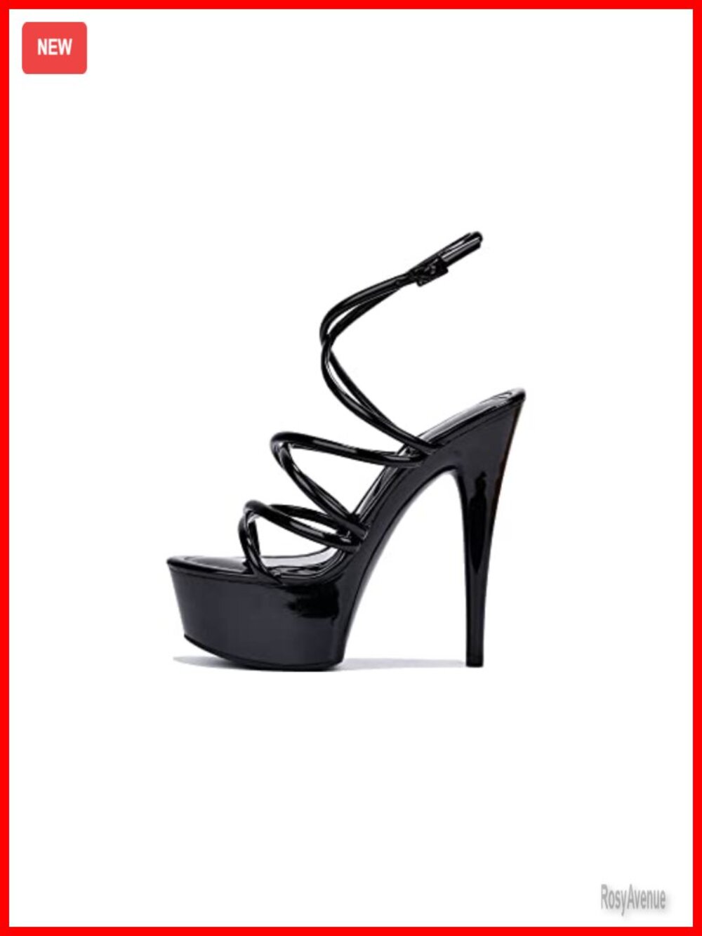 Cape Robbin Women's Platform Stiletto Heels Strappy Open Round Toe Ankle Strap